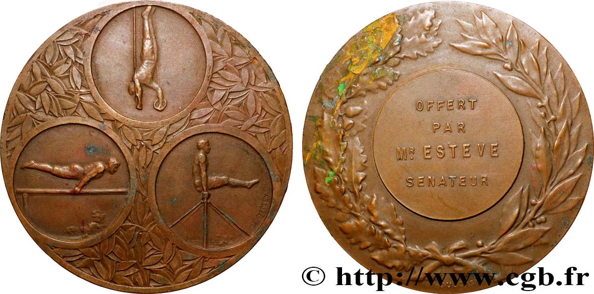 DRITTE FRANZOSISCHE REPUBLIK Médaille, Gymnastique fVZ