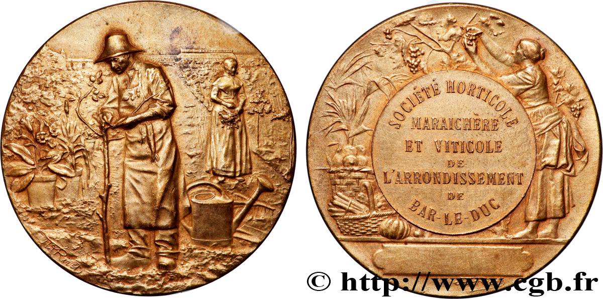 DRITTE FRANZOSISCHE REPUBLIK Médaille, Société d’horticulture maraîchère et viticole fVZ