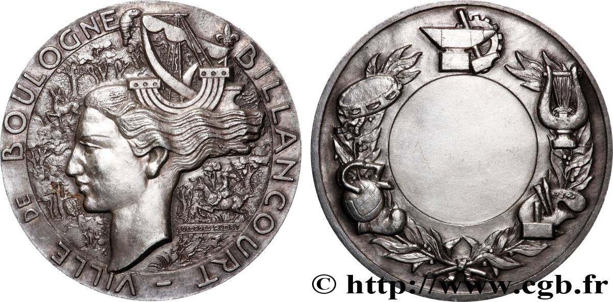 FUNFTE FRANZOSISCHE REPUBLIK Médaille, Ville de Boulogne-Billancourt fVZ