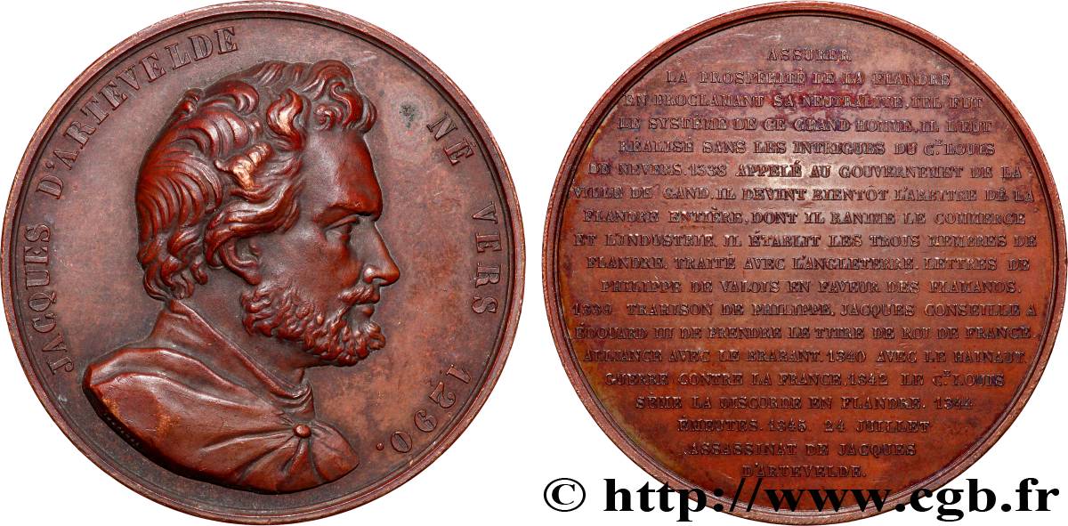 BELGIQUE Médaille, Jacques d&nbsp;Artevelde TTB+