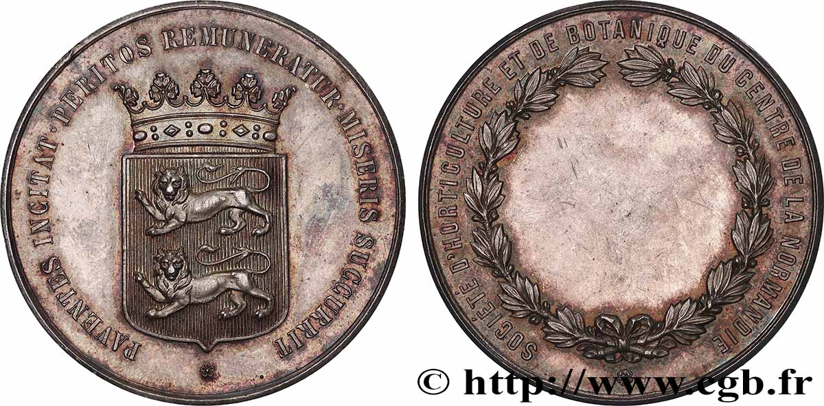 SOCIÉTÉS D AGRICULTURE, HORTICULTURE, PÊCHE ET CHASSE Médaille, Société d’horticulture et de botanique du centre de la Normandie SUP