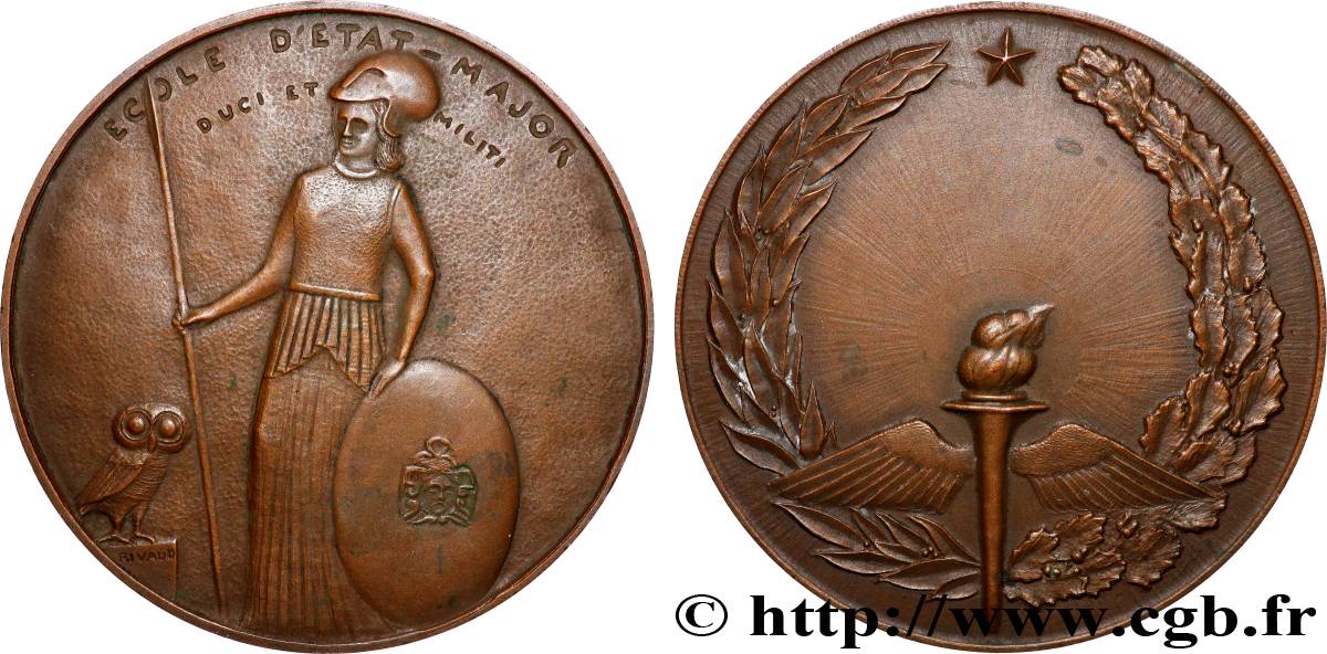QUATRIÈME RÉPUBLIQUE Médaille, École d’Etat-Major TTB+