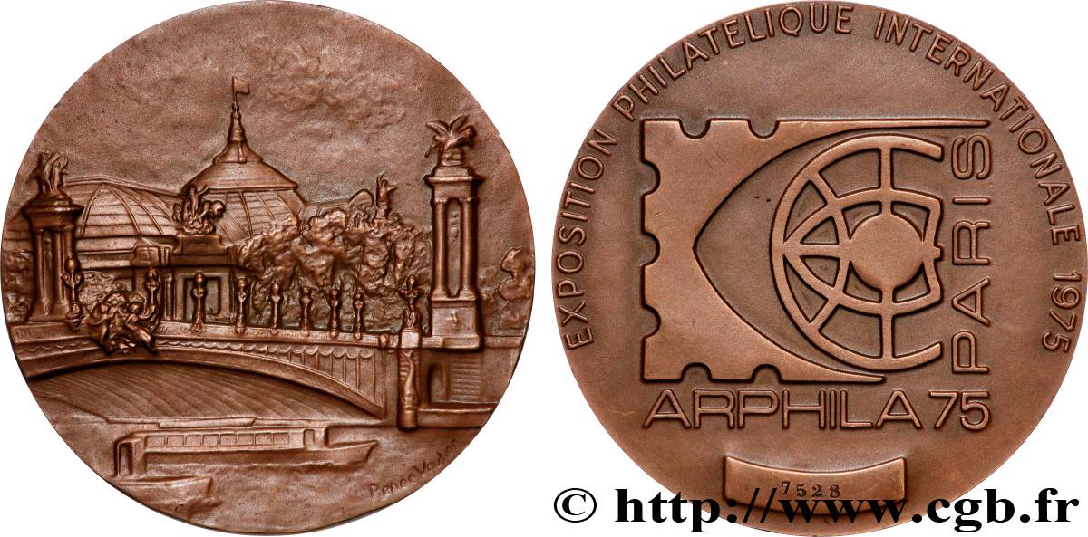 CINQUIÈME RÉPUBLIQUE Médaille, Exposition philatélique internationale TTB+