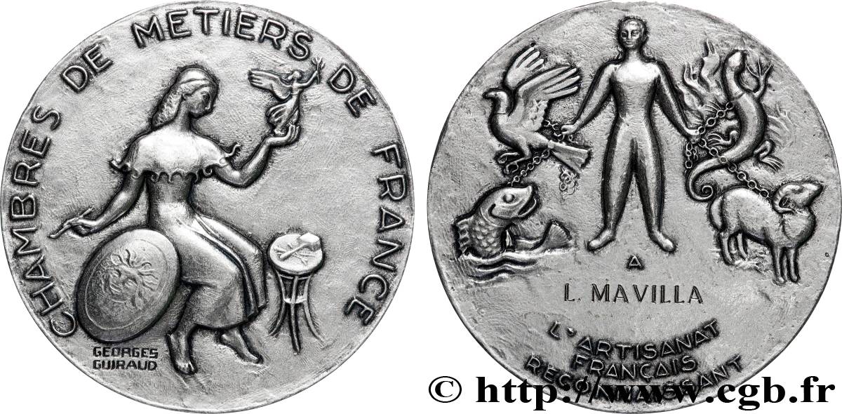 CINQUIÈME RÉPUBLIQUE Médaille, L’artisanat français TTB+