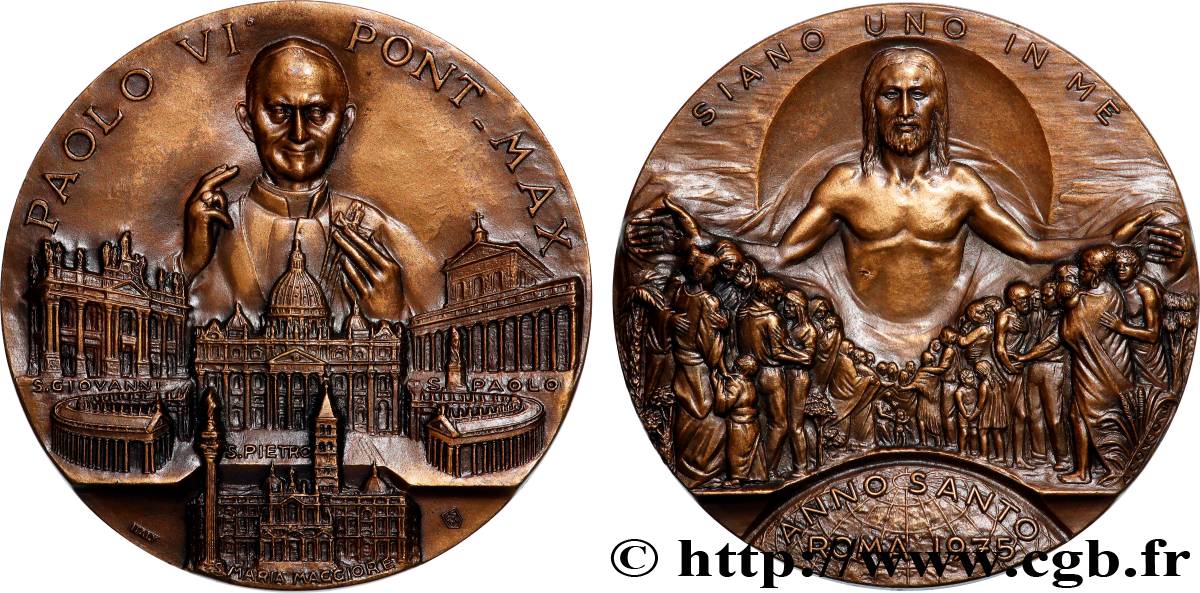 VATICAN ET ÉTATS PONTIFICAUX Médaille, Année sainte, Siano uno in me SUP