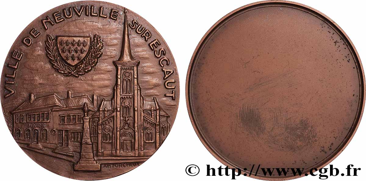 CINQUIÈME RÉPUBLIQUE Médaille, Neuville-sur-Escaut SUP