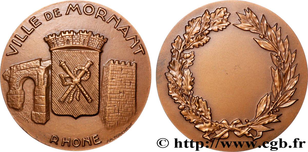 QUINTA REPUBLICA FRANCESA Médaille, Ville de Mornant EBC