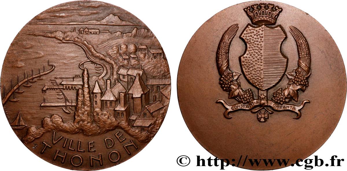 V REPUBLIC Médaille, Ville de Thonon XF