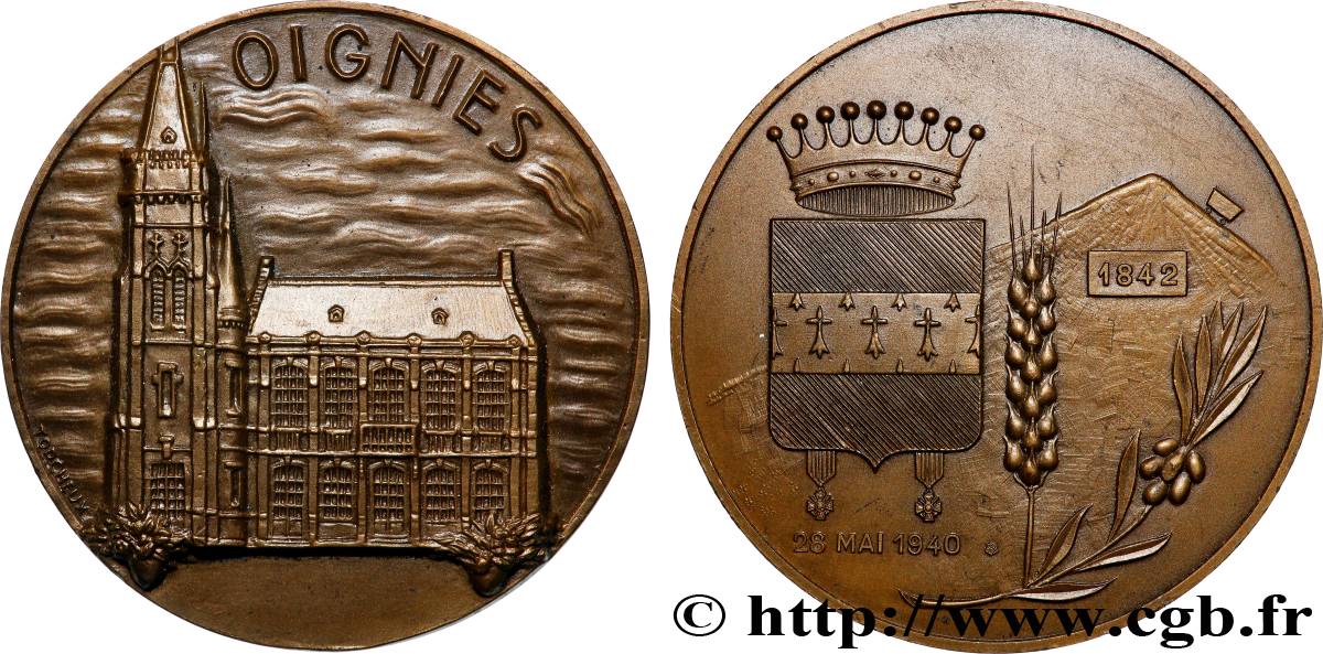 V REPUBLIC Médaille, Oignies AU