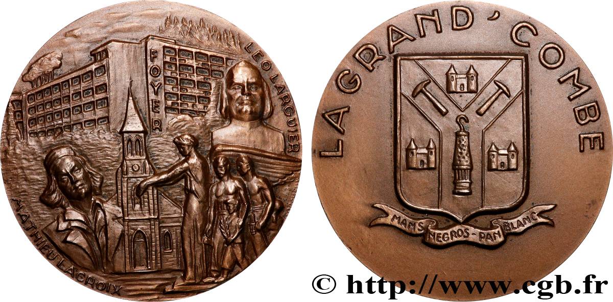 CINQUIÈME RÉPUBLIQUE Médaille, Mathieu Lacroix et Léo Larguier TTB+