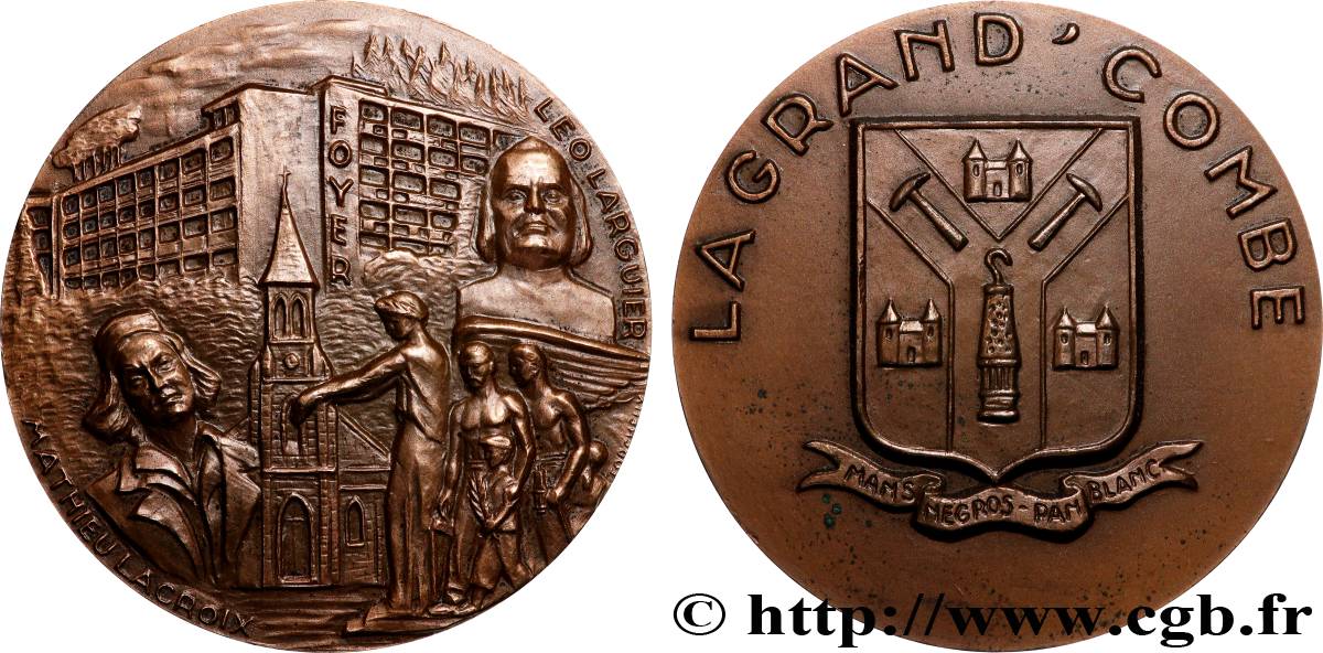 CINQUIÈME RÉPUBLIQUE Médaille, Mathieu Lacroix et Léo Larguier TTB+