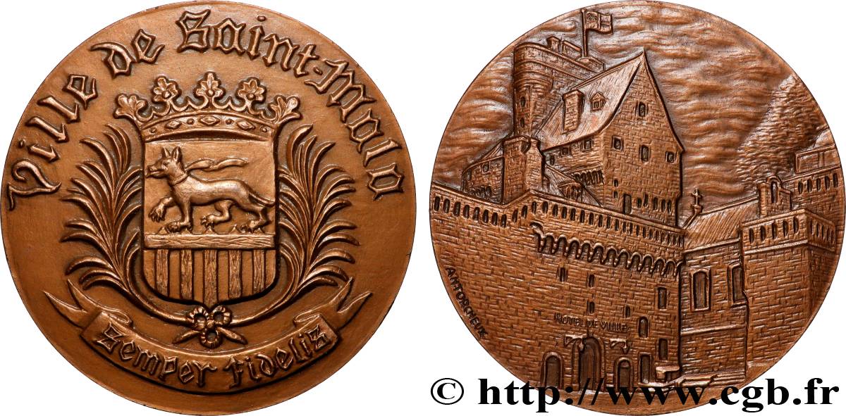 V REPUBLIC Médaille, Ville de Saint-Malo AU
