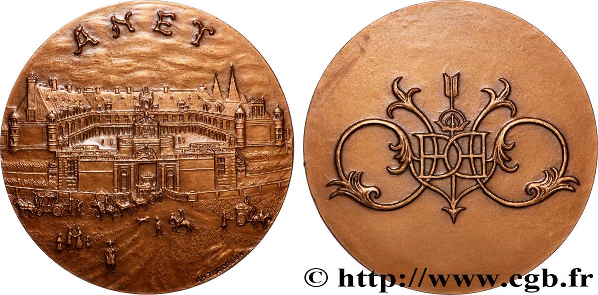 FUNFTE FRANZOSISCHE REPUBLIK Médaille, Château d’Anet fVZ