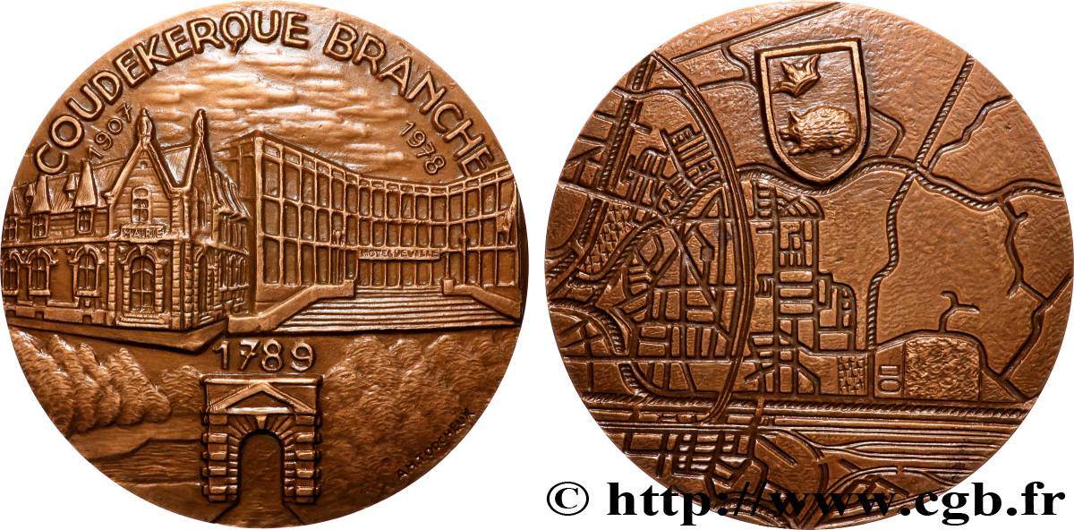 CINQUIÈME RÉPUBLIQUE Médaille, Coudekerque-Branche SUP