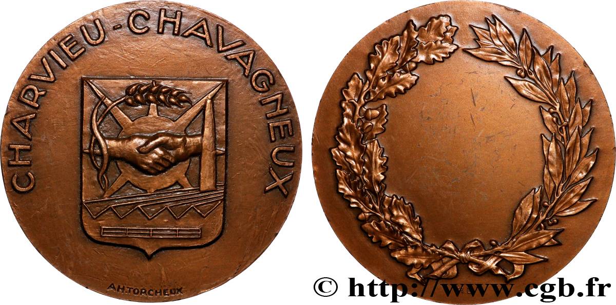 FUNFTE FRANZOSISCHE REPUBLIK Médaille, Charvieu-Chavagneux VZ/fVZ