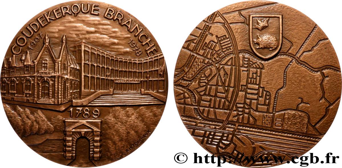 CINQUIÈME RÉPUBLIQUE Médaille, Coudekerque-Branche SUP