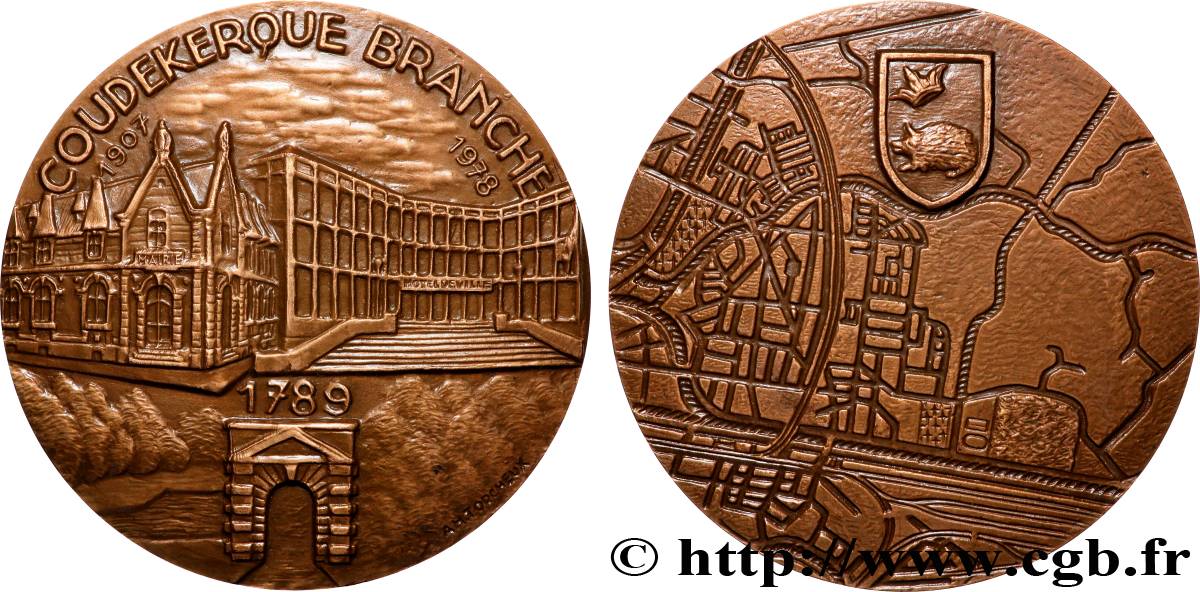 FUNFTE FRANZOSISCHE REPUBLIK Médaille, Coudekerque-Branche VZ