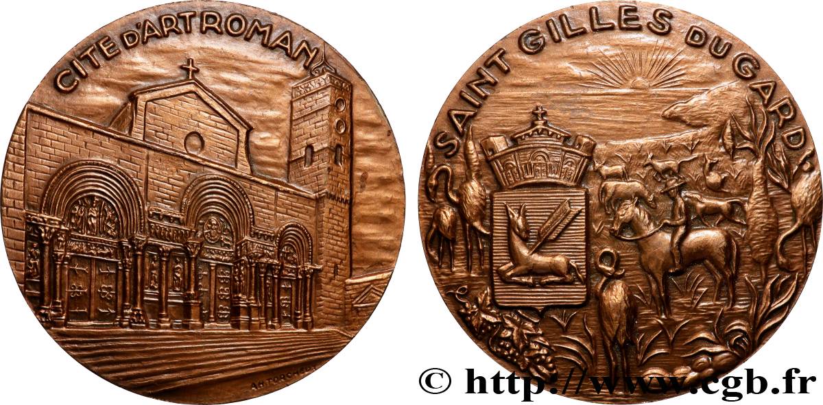 V REPUBLIC Médaille, Saint-Gilles, Cité d’art roman AU