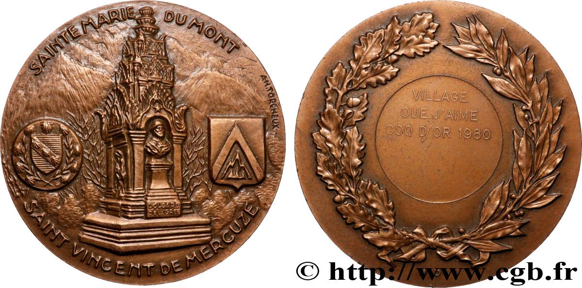 FUNFTE FRANZOSISCHE REPUBLIK Médaille, Saint-Vincent-de-Mercuze-Sainte-Marie-du-Mont VZ