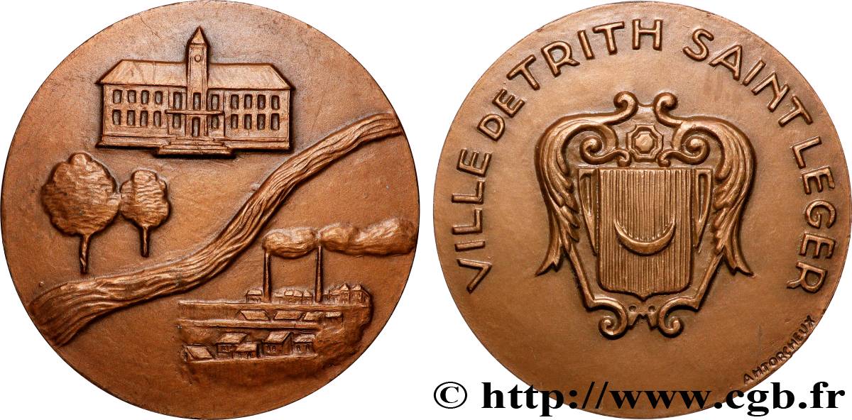 CINQUIÈME RÉPUBLIQUE Médaille, Ville de Trith-Saint-Léger TTB+