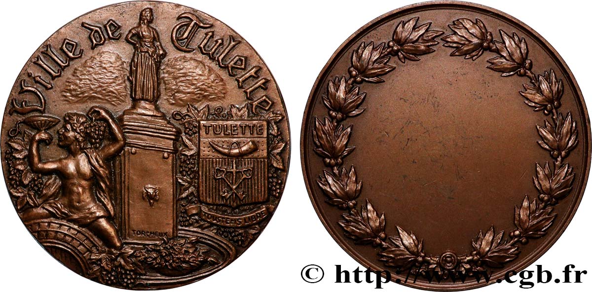 CINQUIÈME RÉPUBLIQUE Médaille, Ville de Tulette SUP