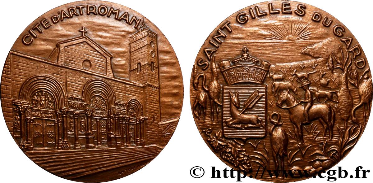V REPUBLIC Médaille, Saint-Gilles, Cité d’art roman AU