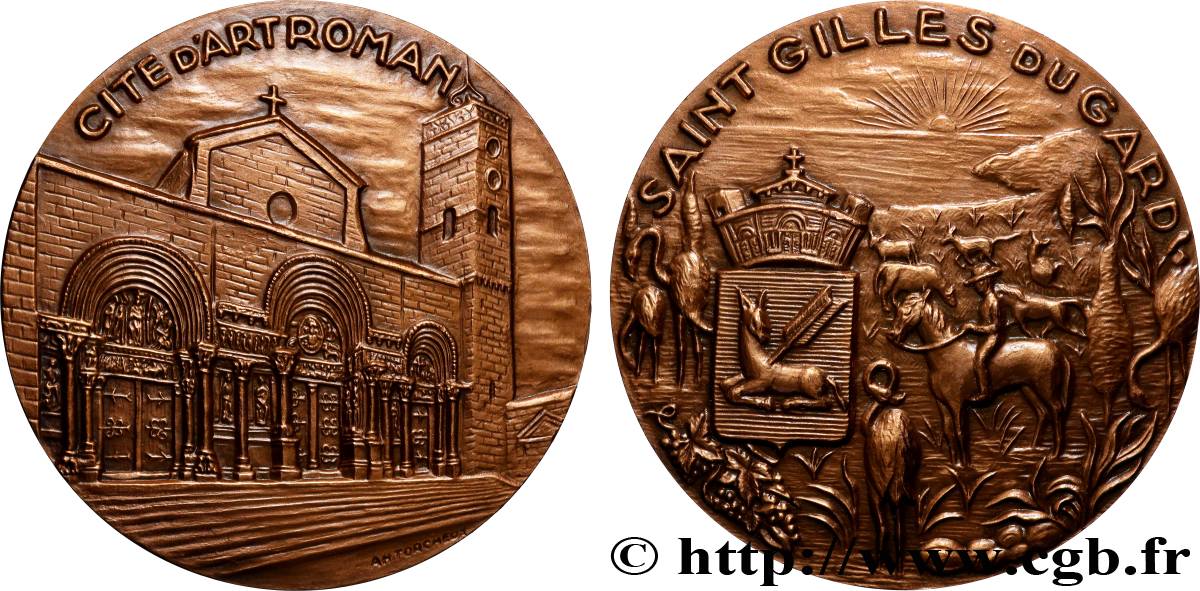 FUNFTE FRANZOSISCHE REPUBLIK Médaille, Saint-Gilles, Cité d’art roman VZ