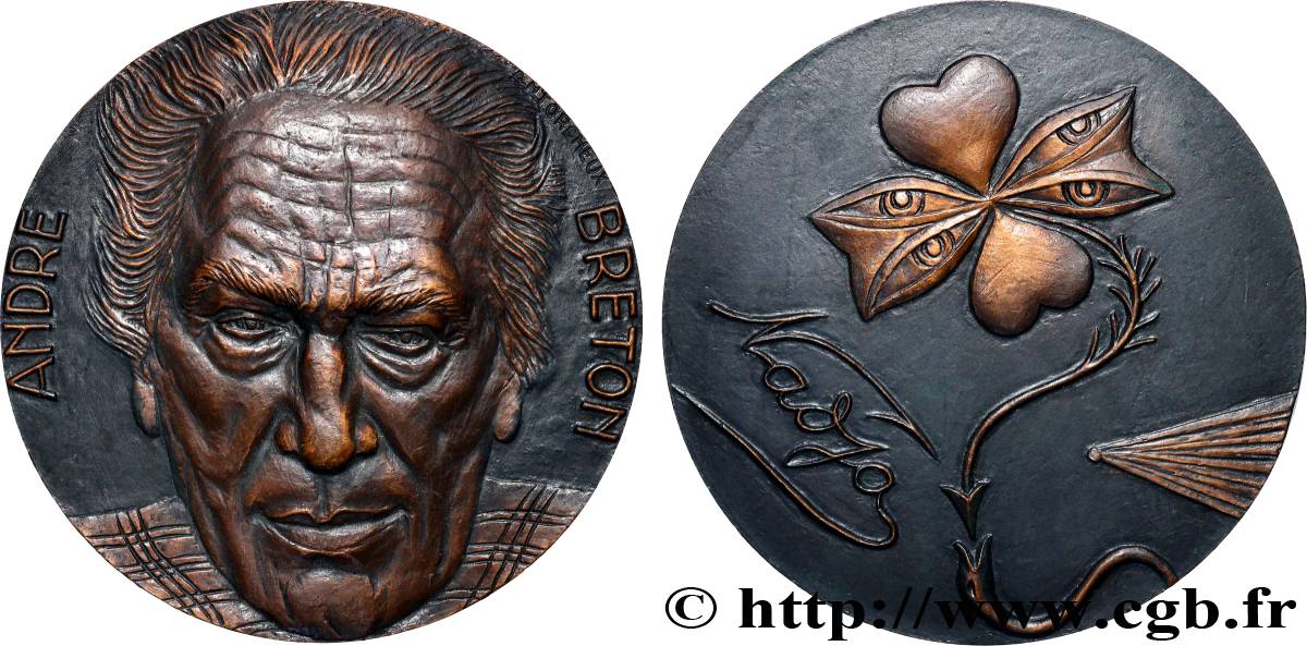 LITERATURE : WRITERS - POETS Médaille, André Breton SPL