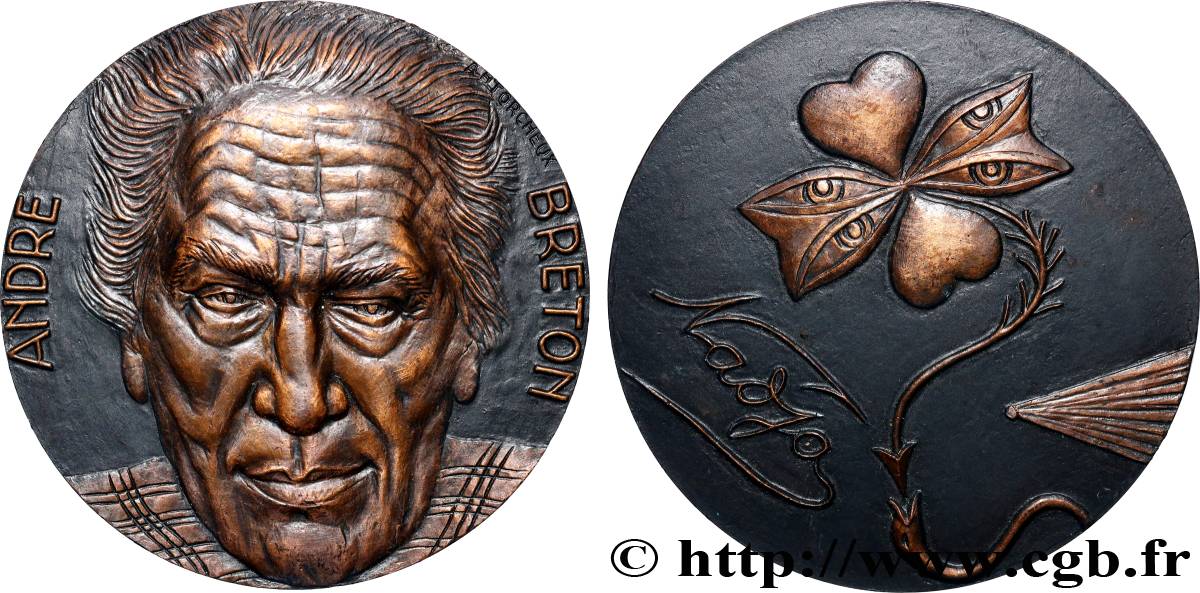LITERATURE : WRITERS - POETS Médaille, André Breton EBC