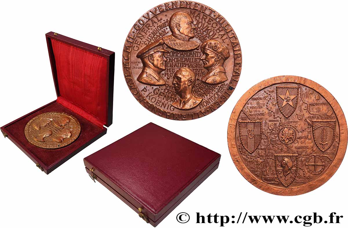 FUNFTE FRANZOSISCHE REPUBLIK Médaille, Occupation militaire alliée en Allemagne fVZ