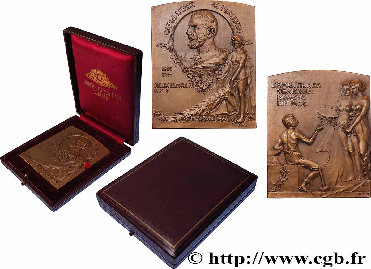 ROMANIA - CHARLES I Médaille, Exposition de Bucarest VZ