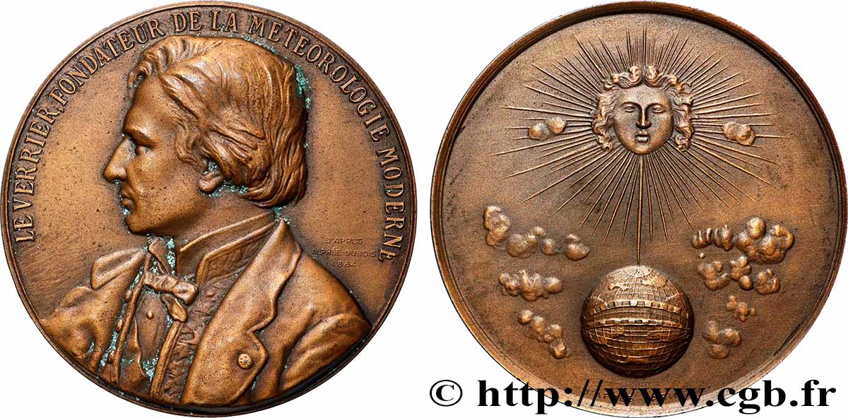 TROISIÈME RÉPUBLIQUE Médaille, Urbain Le Verrier TTB