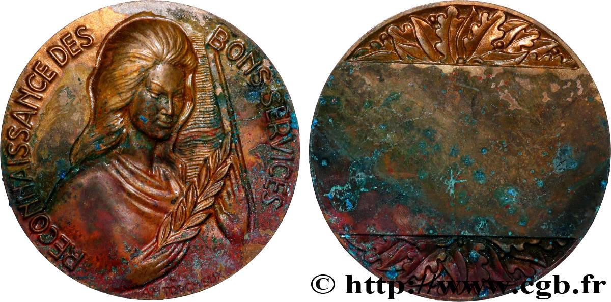 FUNFTE FRANZOSISCHE REPUBLIK Médaille, Reconnaissance des bons services SS