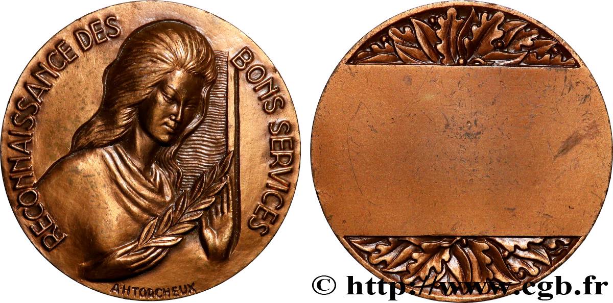 CINQUIÈME RÉPUBLIQUE Médaille, Reconnaissance des bons services TTB+