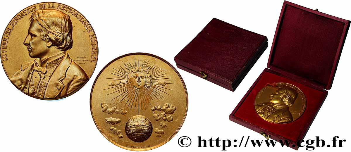 DRITTE FRANZOSISCHE REPUBLIK Médaille, Urbain Le Verrier fVZ
