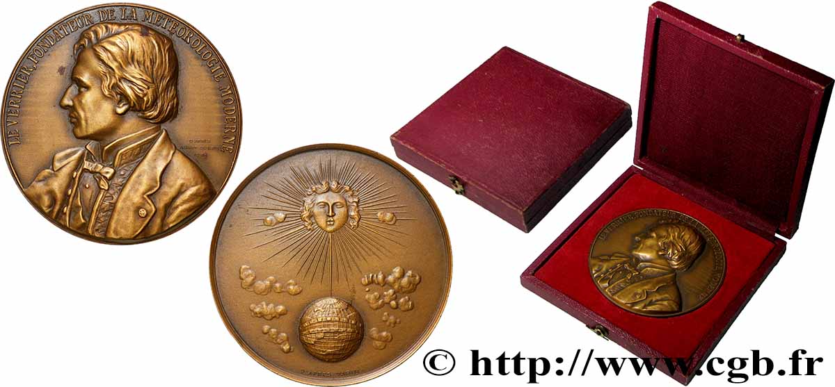 DRITTE FRANZOSISCHE REPUBLIK Médaille, Urbain Le Verrier fVZ