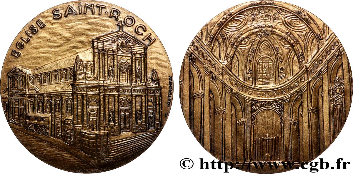 V REPUBLIC Médaille, Église Saint-Roch AU