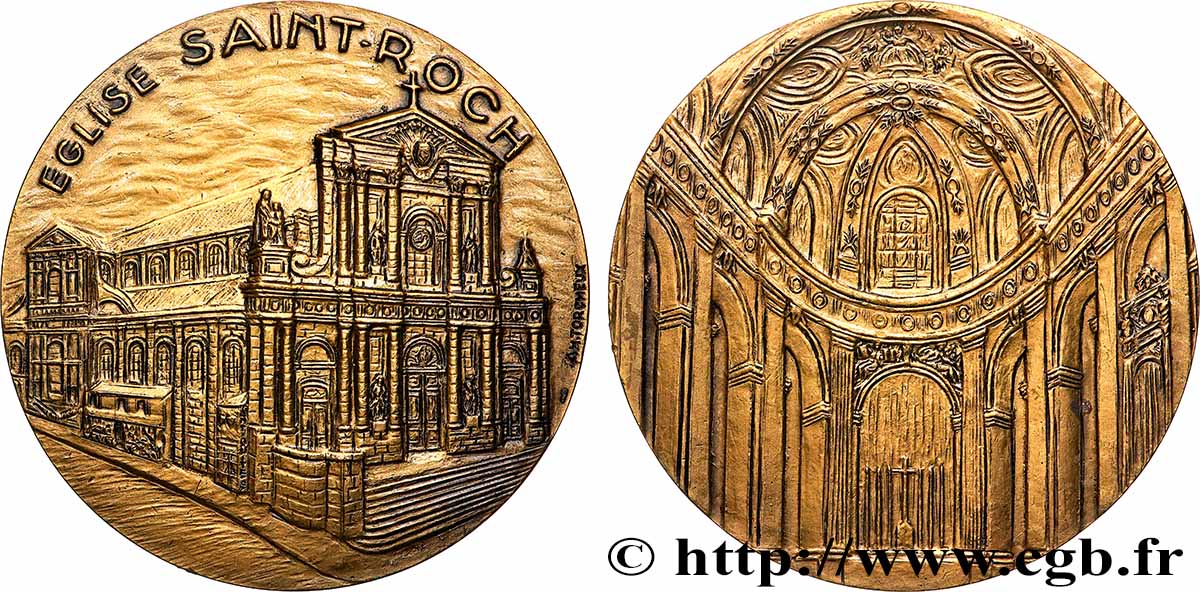 FUNFTE FRANZOSISCHE REPUBLIK Médaille, Église Saint-Roch VZ