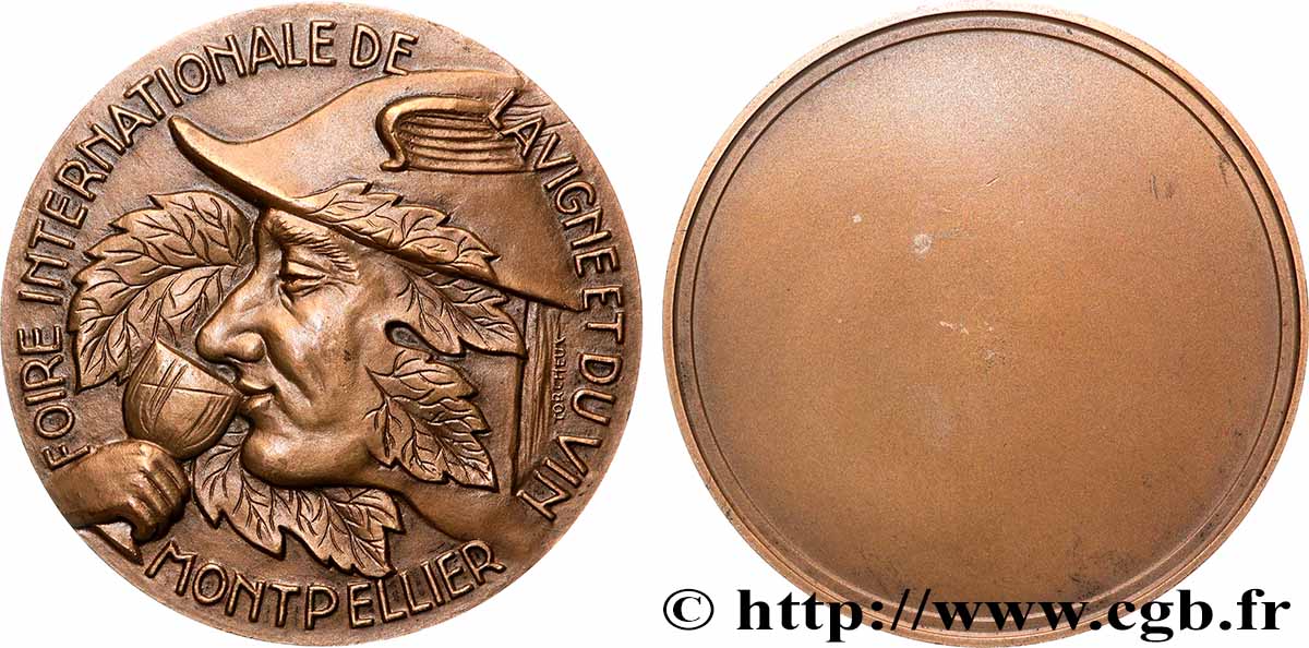 CINQUIÈME RÉPUBLIQUE Médaille, Foire internationale de la vigne et du vin SUP