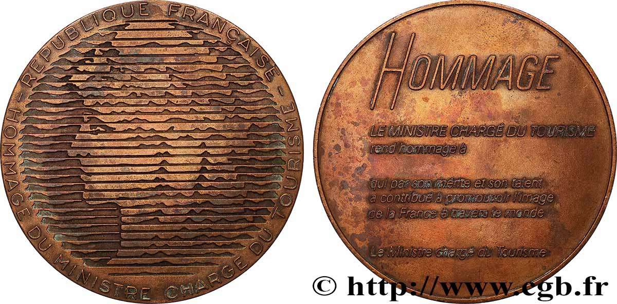 V REPUBLIC Médaille, Ministère du tourisme AU
