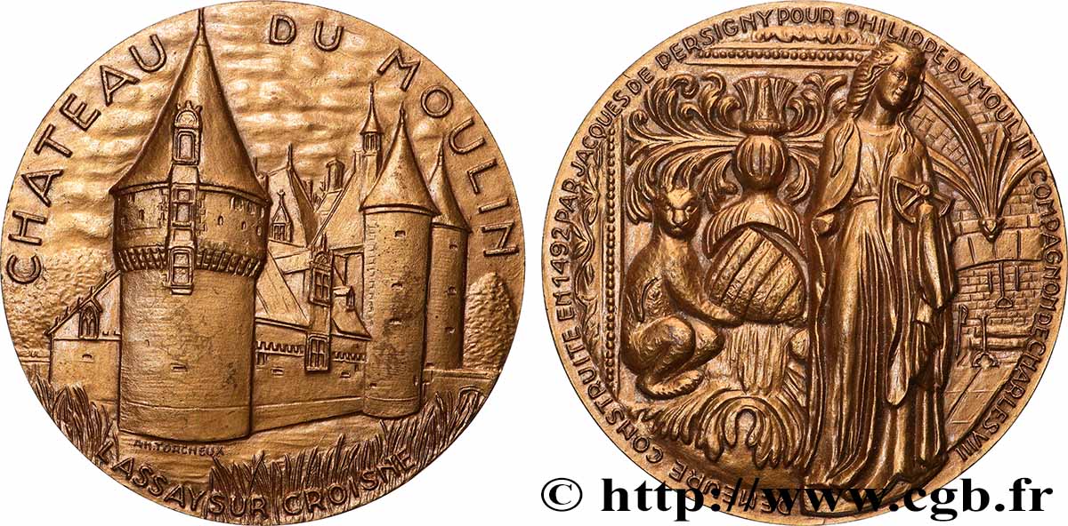 V REPUBLIC Médaille, Château du Moulin AU