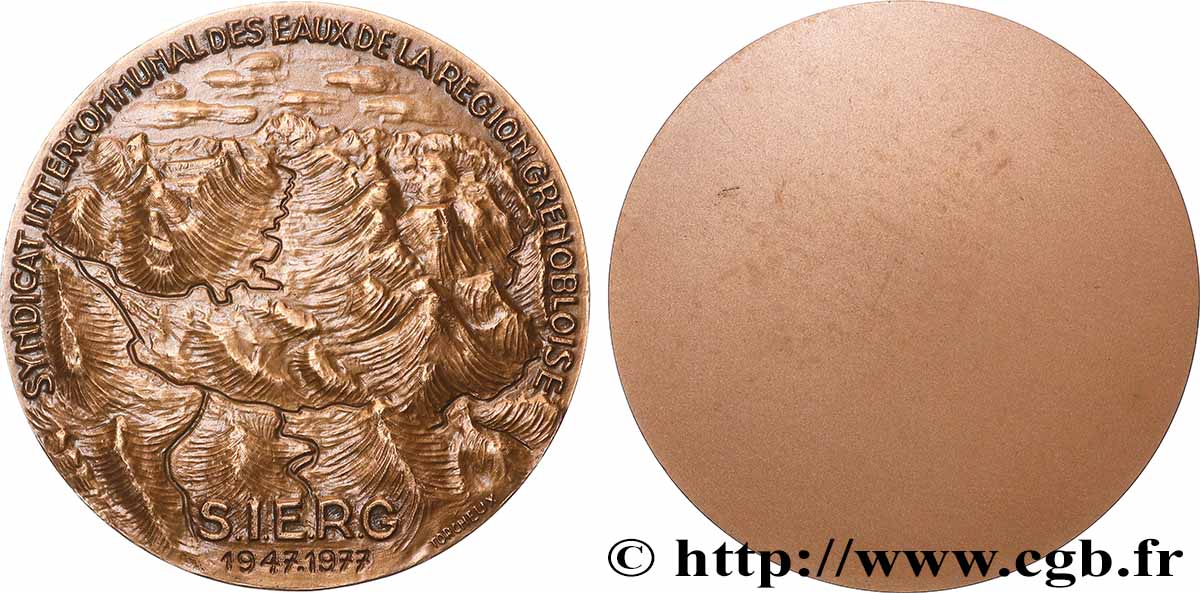 V REPUBLIC Médaille, Syndicat Intercommunal des Eaux de la Région Grenobloise AU