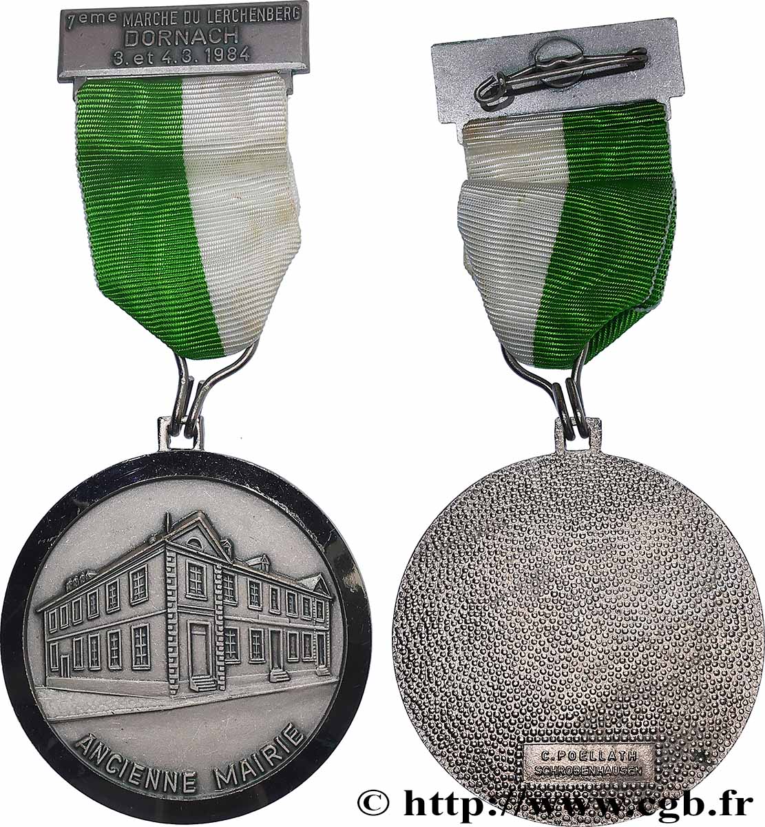 CINQUIÈME RÉPUBLIQUE Médaille, 7eme marche du Lerchenberg TTB+