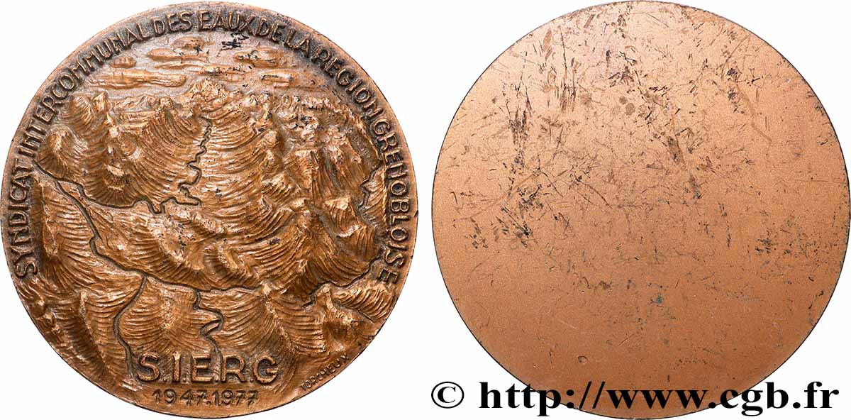 V REPUBLIC Médaille, Syndicat Intercommunal des Eaux de la Région Grenobloise XF