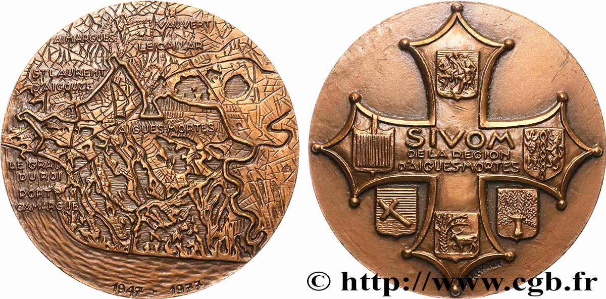 V REPUBLIC Médaille, SIVOM de la région d’Aigues Mortes AU