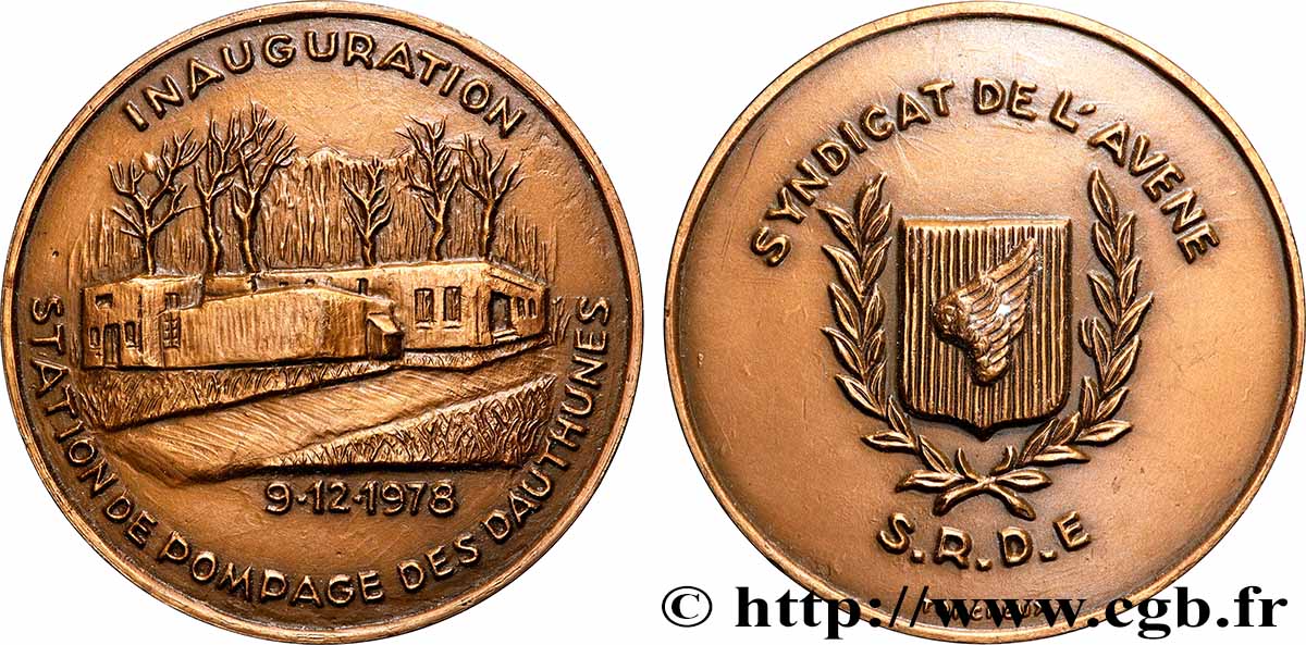 V REPUBLIC Médaille, Inauguration de la station de pompage des Dauthunes AU