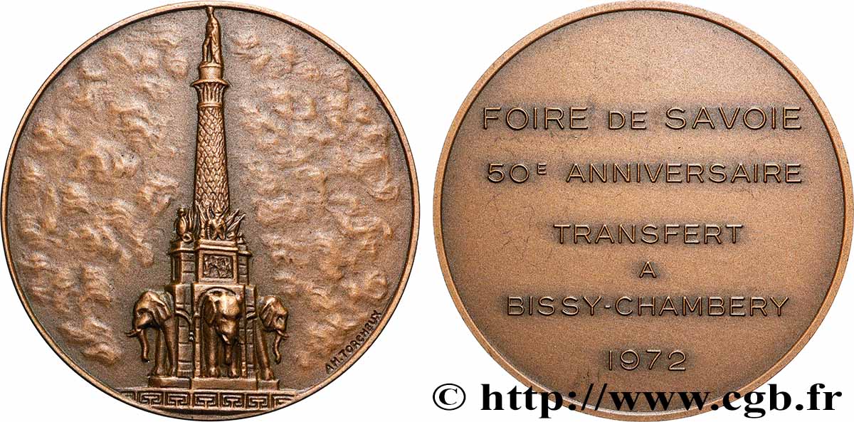 CINQUIÈME RÉPUBLIQUE Médaille, 50e anniversaire de la Foire de Savoie SUP