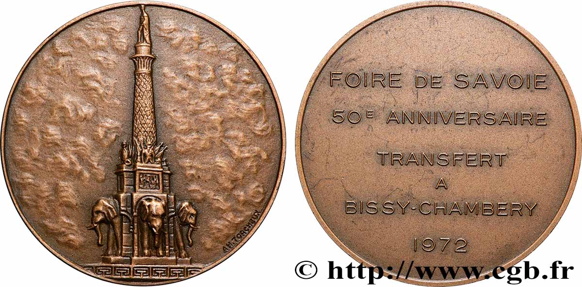 V REPUBLIC Médaille, 50e anniversaire de la Foire de Savoie AU
