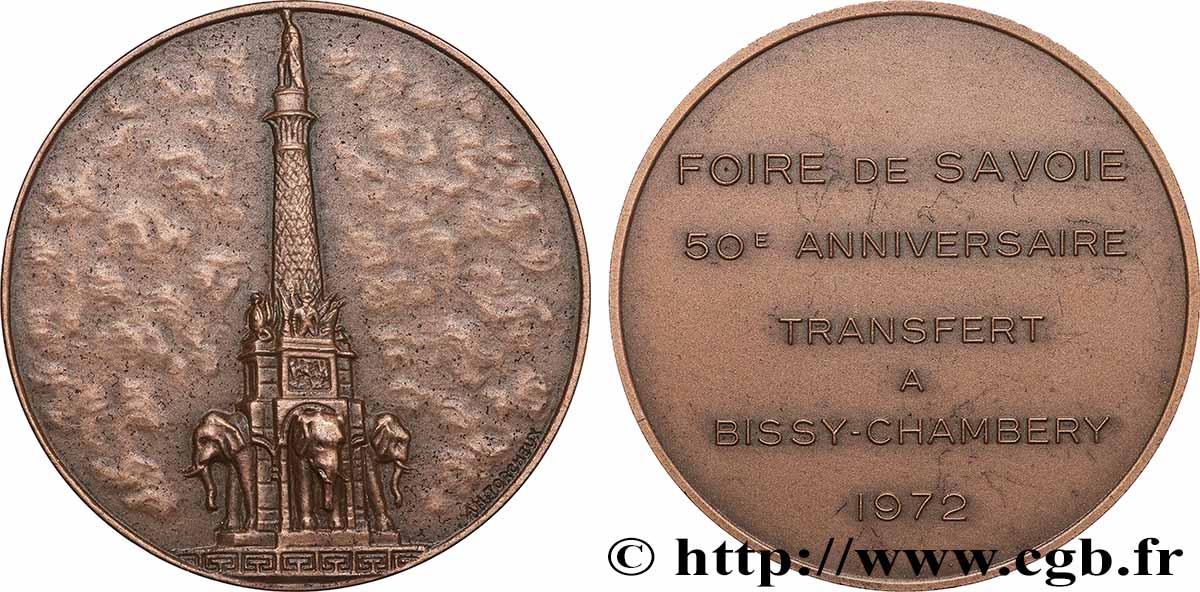 V REPUBLIC Médaille, 50e anniversaire de la Foire de Savoie AU