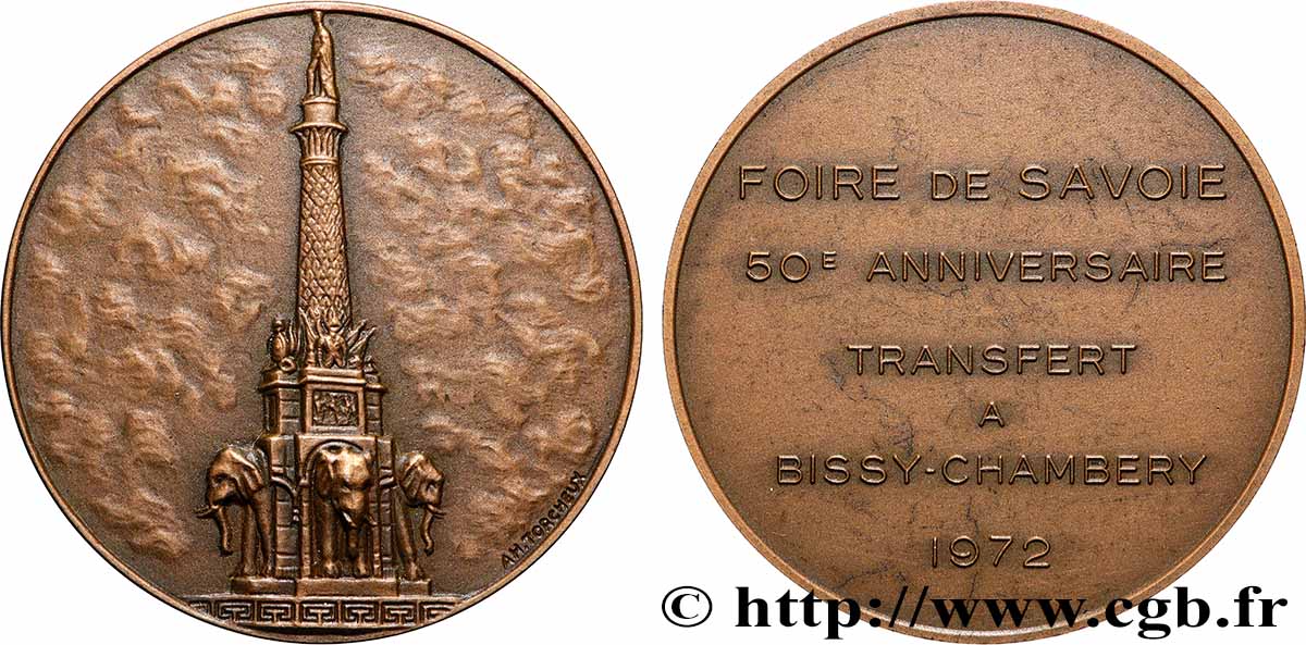 V REPUBLIC Médaille, 50e anniversaire de la Foire de Savoie AU